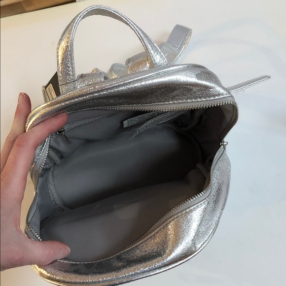 Forever 21 Shiny Silver Backpack main image 6